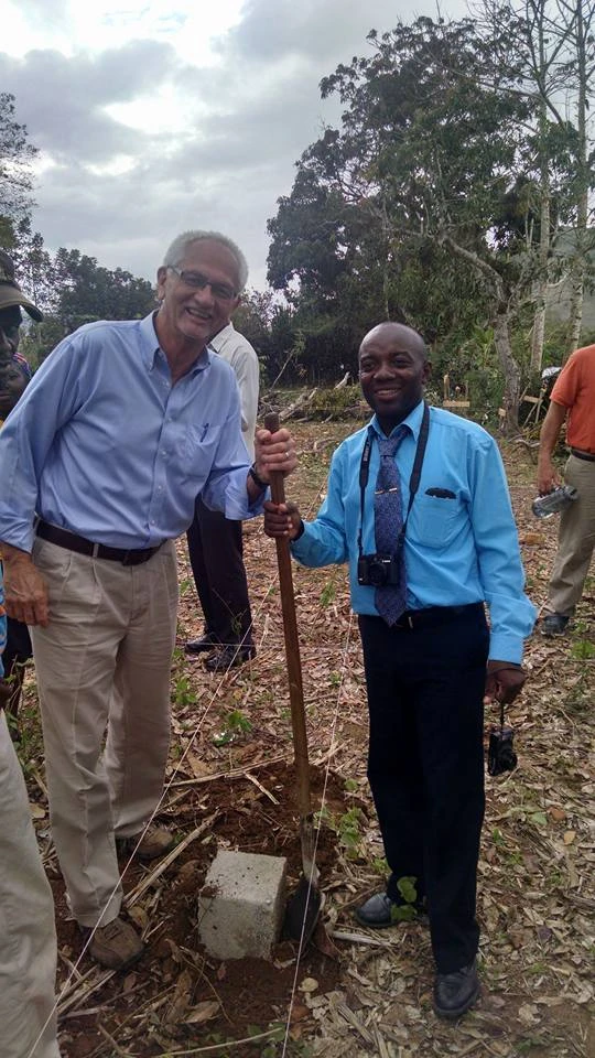 Pastor Jim Lewis with Dr. Maudelin Mesadieu